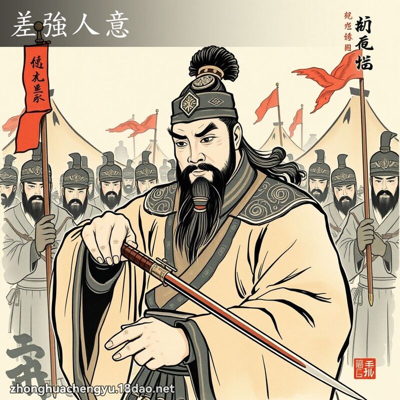 差强人意 - 中华成语配图