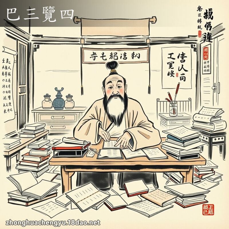 巴三覽四 配图