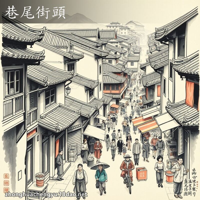 巷尾街頭 - 中華成語配圖