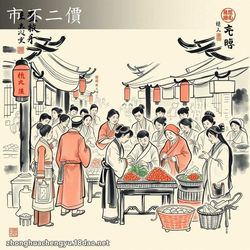 市不二價 - 中華成語配圖