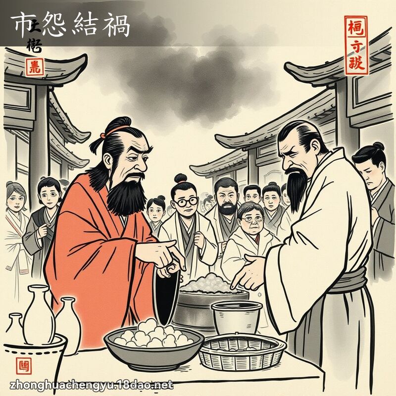 市怨結禍 - 中華成語配圖