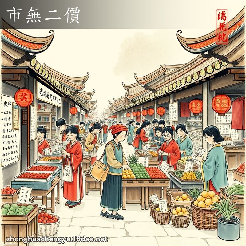 市無二價 - 中華成語配圖