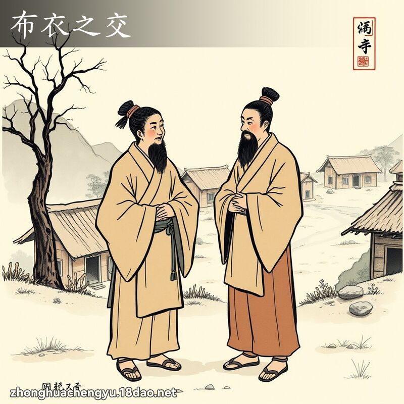 布衣之交 - 中華成語配圖