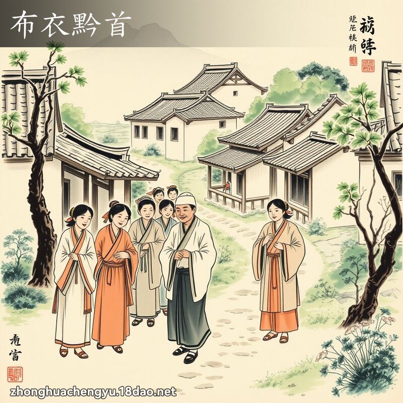 布衣黔首 - 中華成語配圖