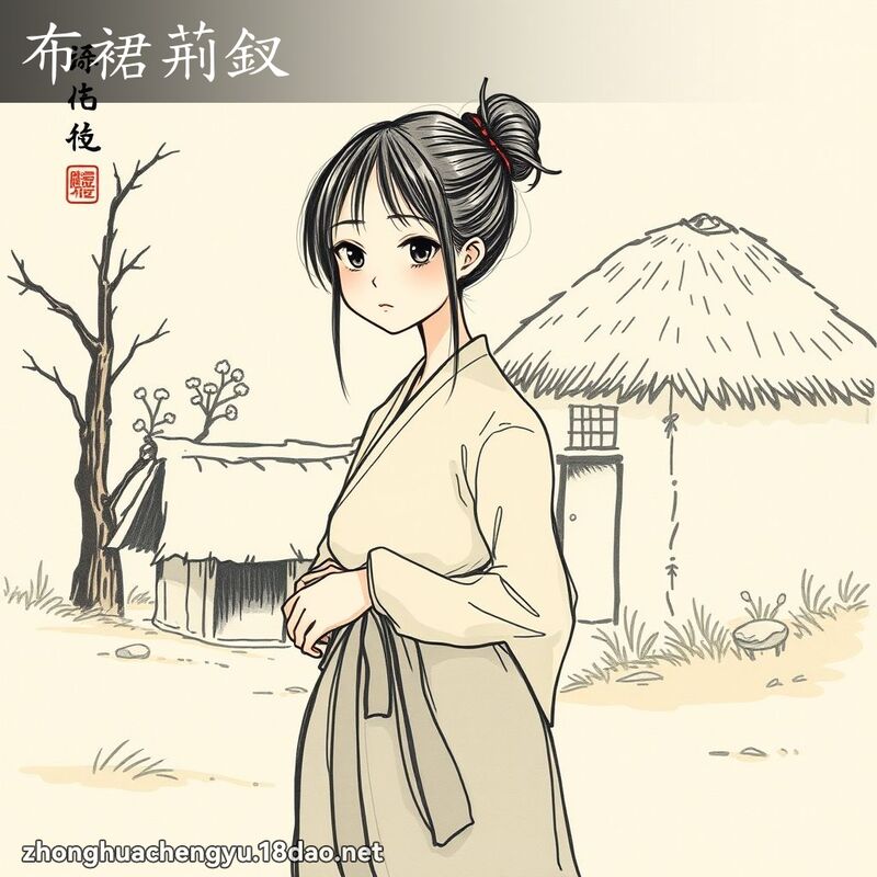 布裙荊釵 - 中華成語配圖
