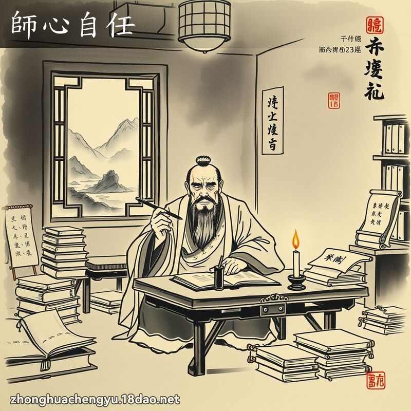 师心自任 - 中华成语配图