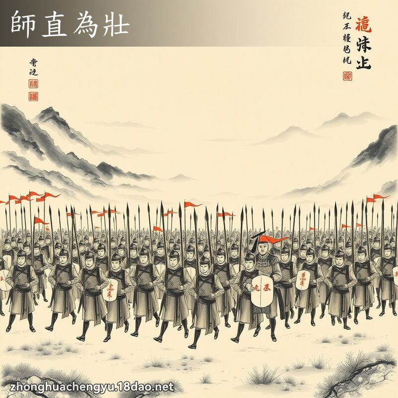 師直為壯 - 中華成語配圖