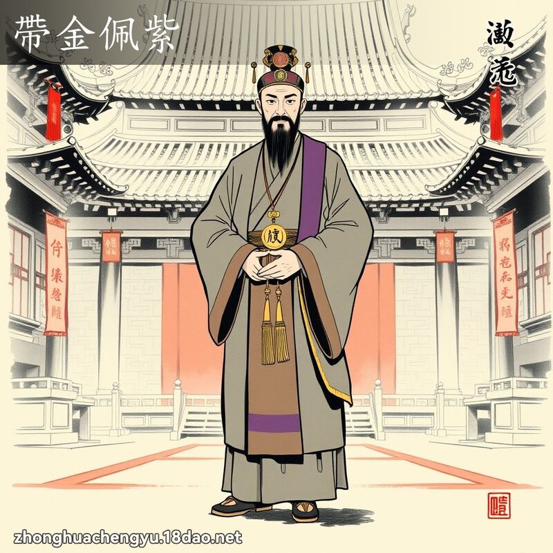 帶金佩紫 配图