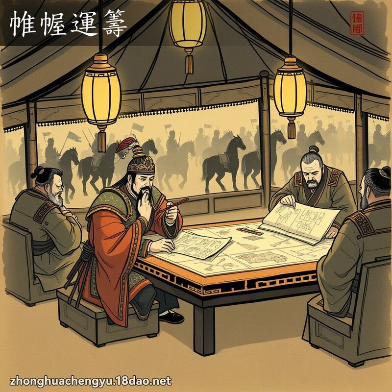 帷幄運籌 - 中華成語配圖