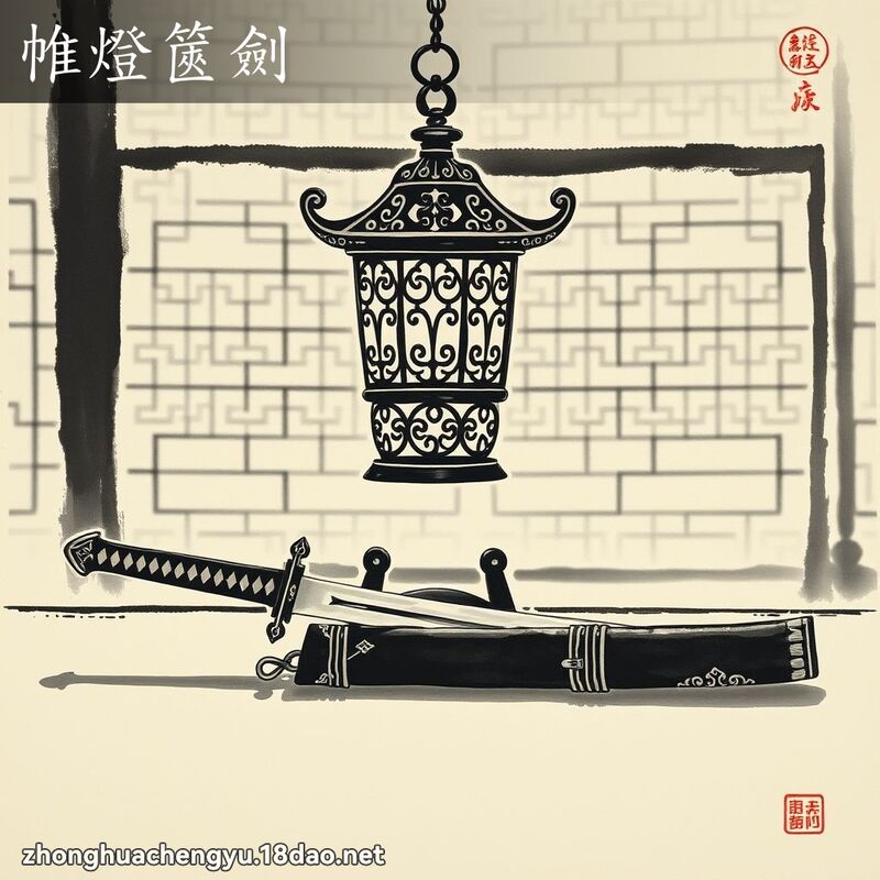 帷燈篋劍 - 中華成語配圖