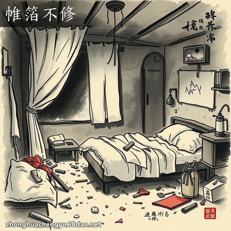 帷箔不修 - 中華成語配圖