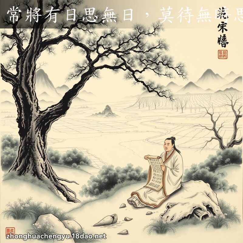常將有日思無日，莫待無時思有時 - 中華成語配圖