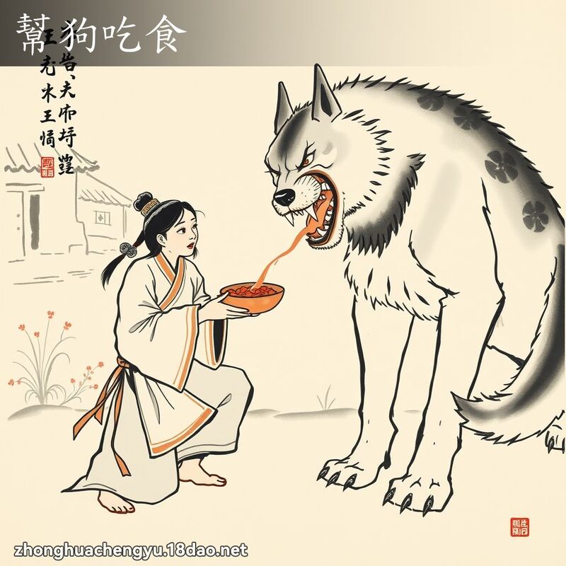 幫狗吃食 配图