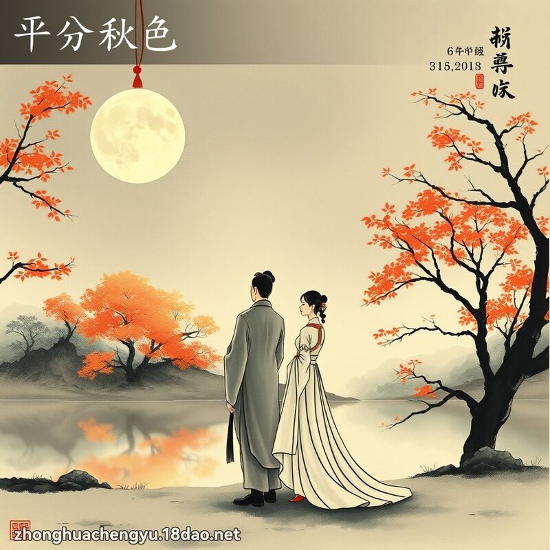 平分秋色 - 中華成語配圖