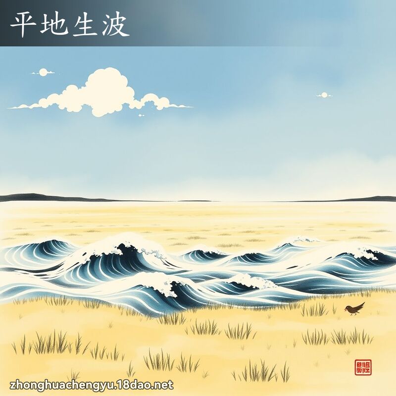 平地生波 - 中華成語配圖