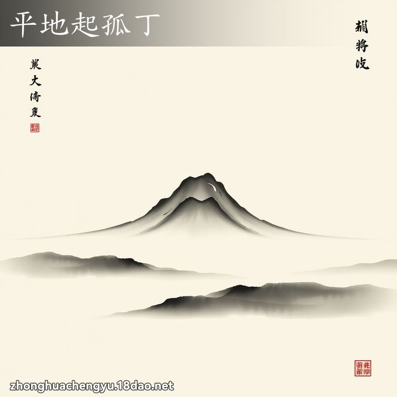 平地起孤丁 配图