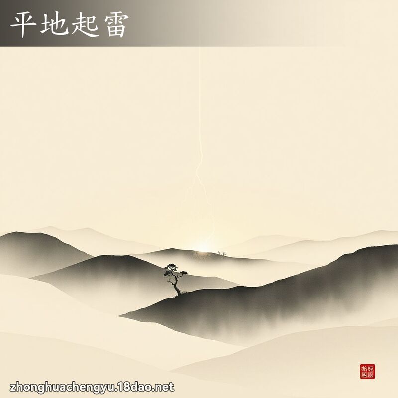 平地起雷 配图