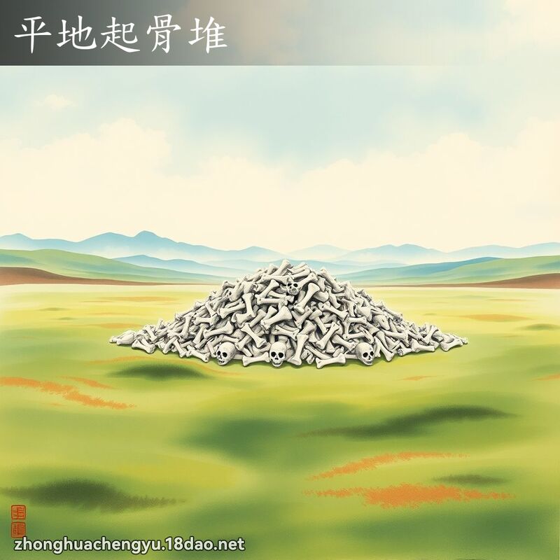 平地起骨堆 配图