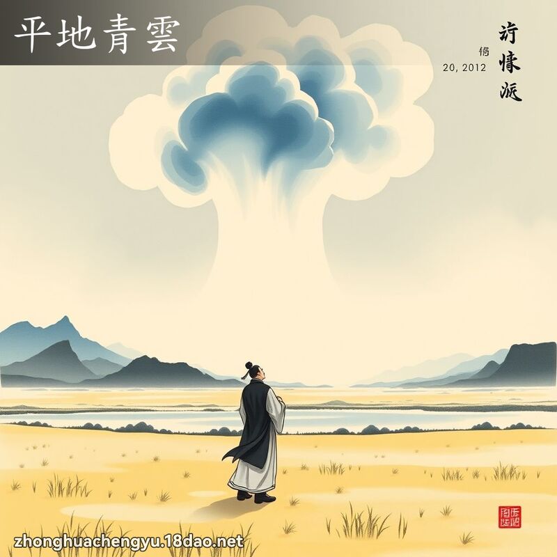 平地青雲 - 中華成語配圖