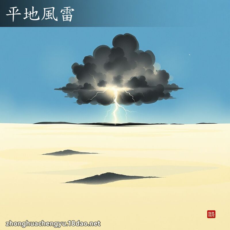 平地風雷 - 中華成語配圖