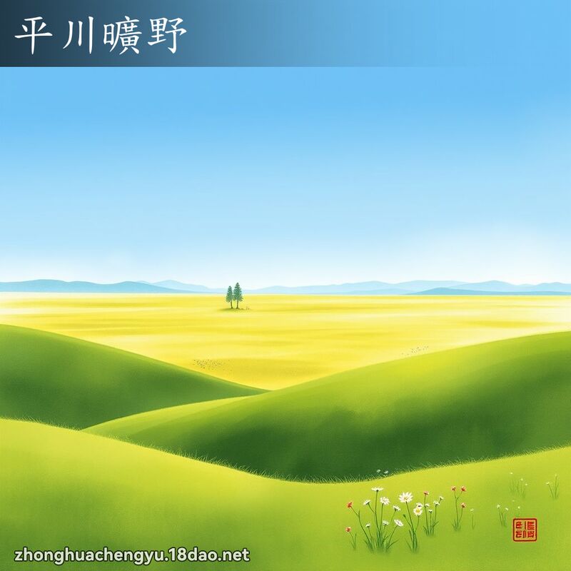平川曠野 - 中華成語配圖