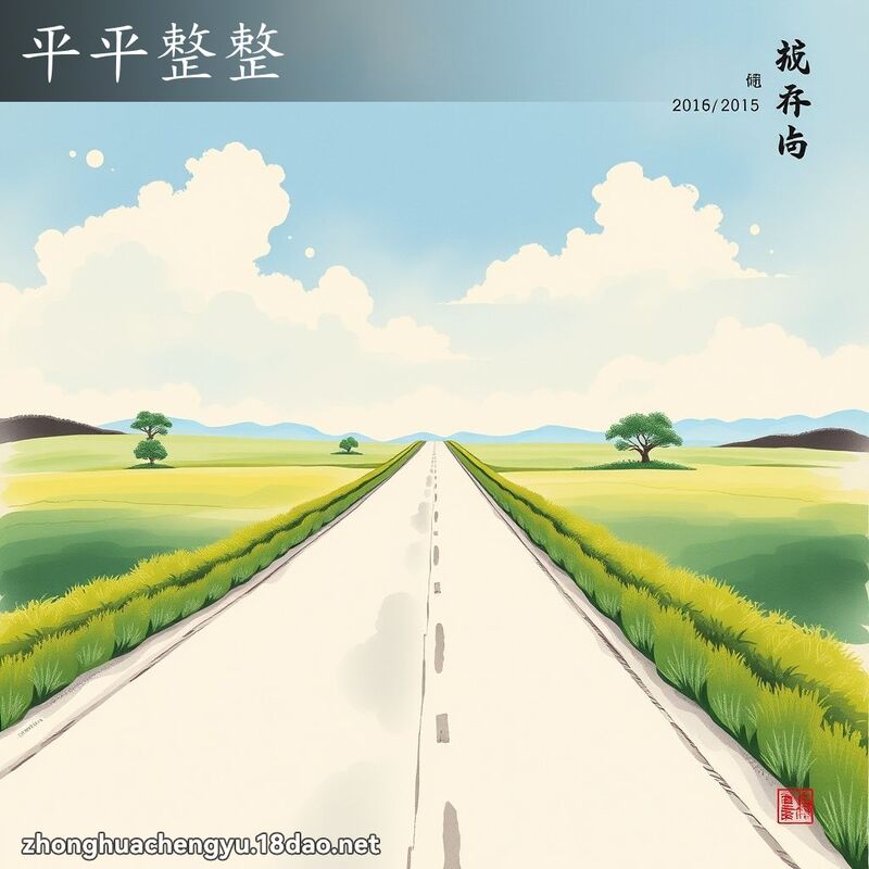 平平整整 - 中華成語配圖