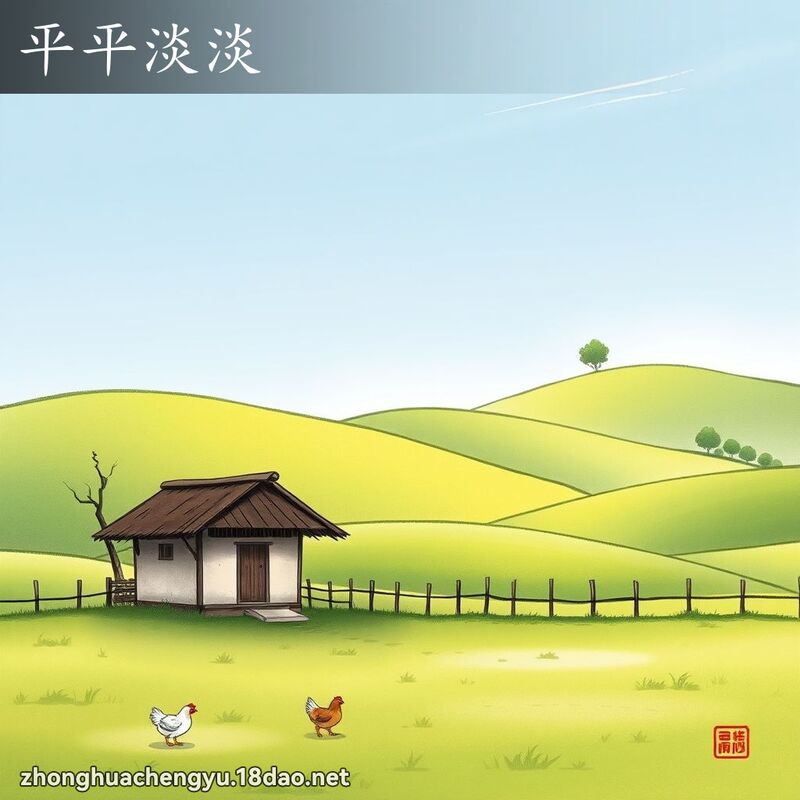 平平淡淡 - 中华成语配图