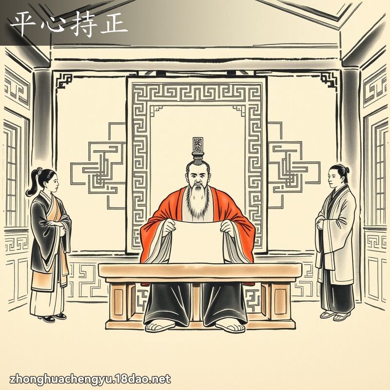平心持正 - 中華成語配圖