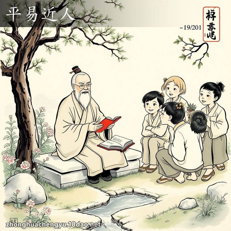 平易近人 - 中華成語配圖
