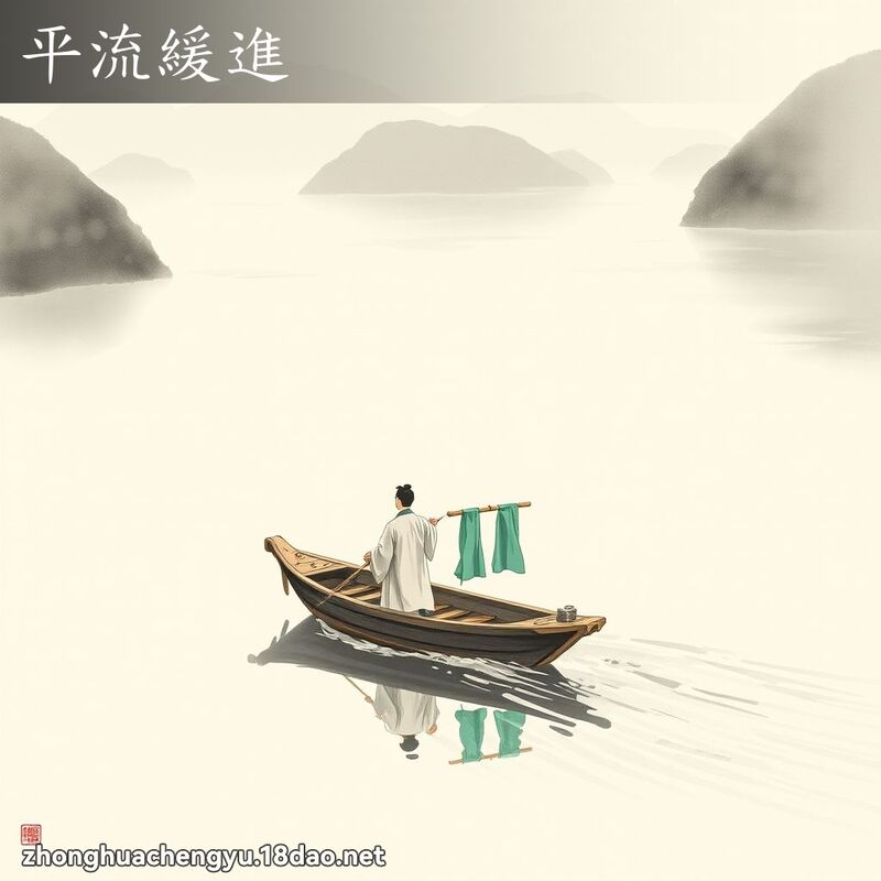 平流緩進 - 中華成語配圖