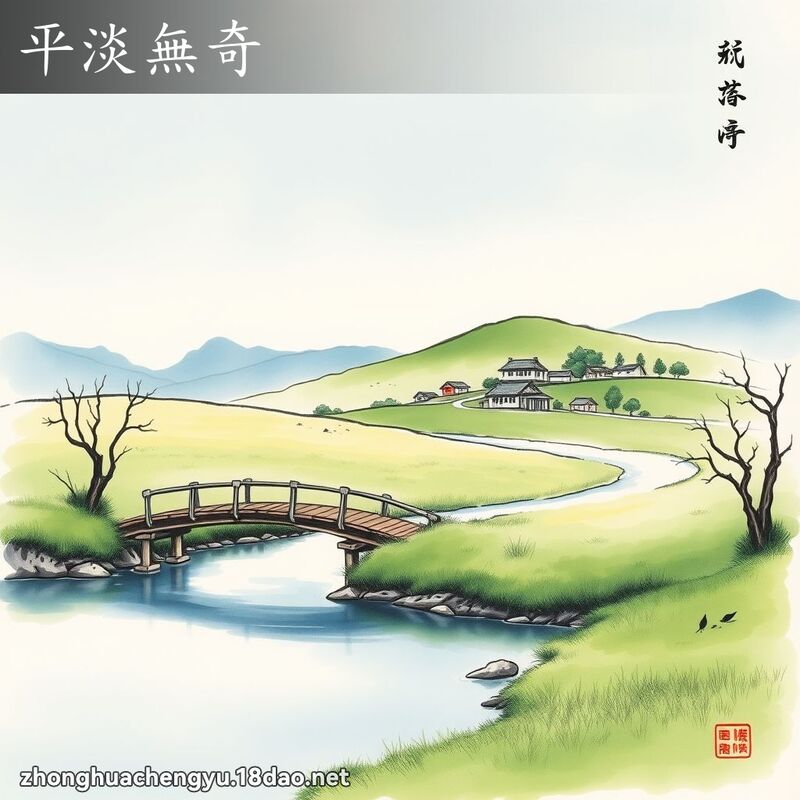 平淡無奇 - 中華成語配圖