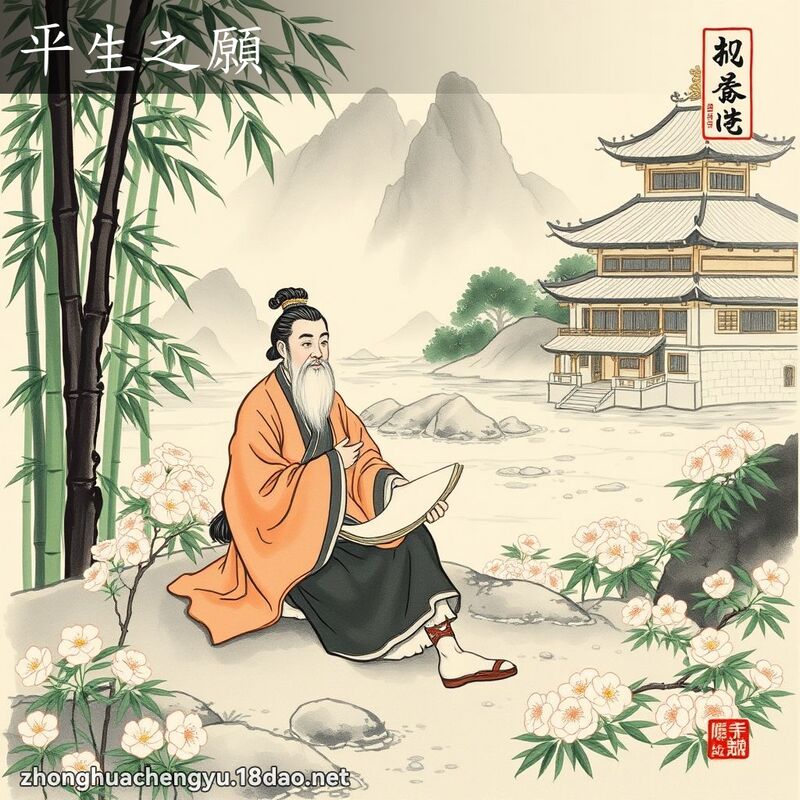 平生之願 - 中華成語配圖