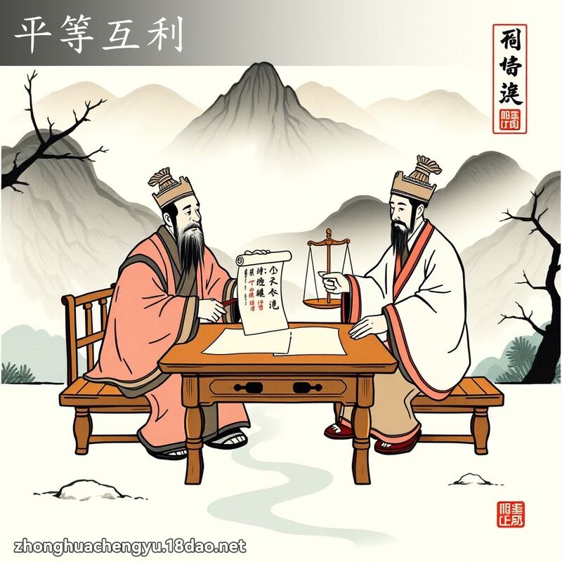 平等互利 - 中華成語配圖