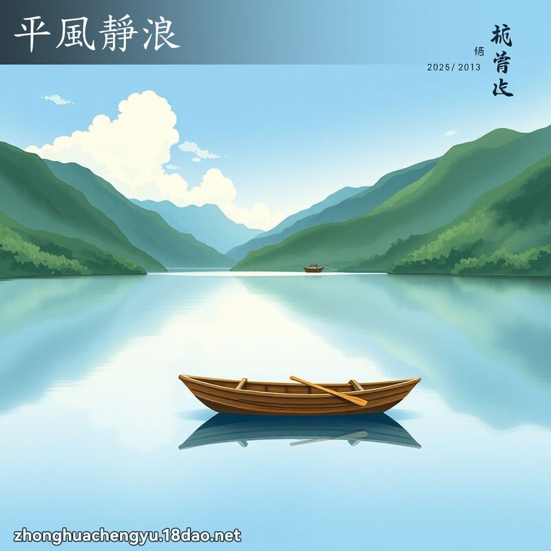 平風靜浪 - 中華成語配圖