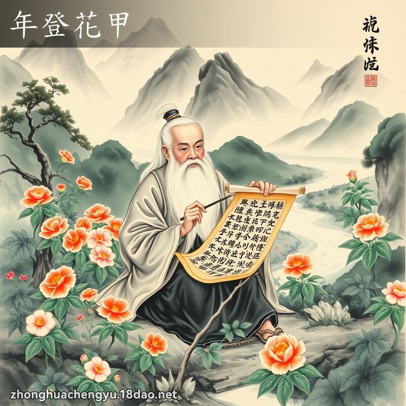 年登花甲 配图