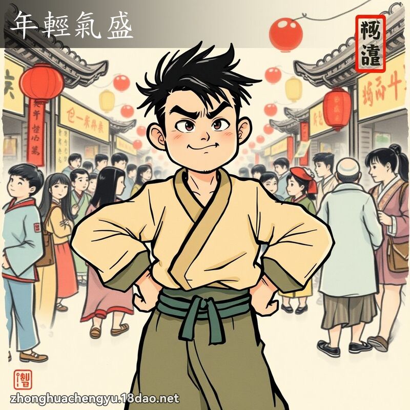 年輕氣盛 - 中華成語配圖