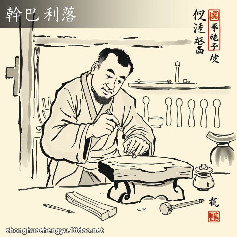 幹巴利落 - 中華成語配圖