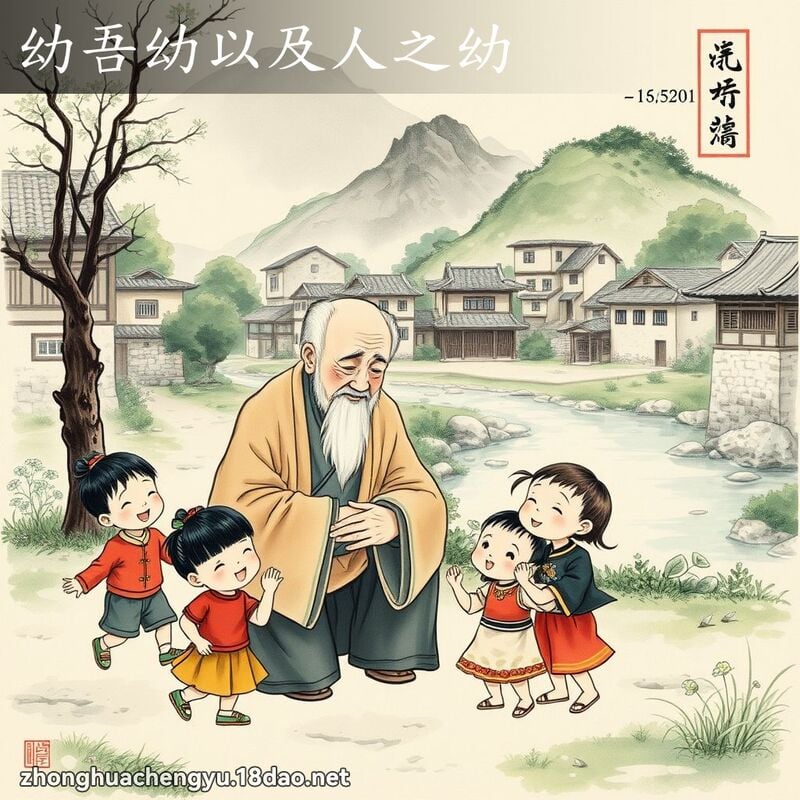 幼吾幼以及人之幼 配图
