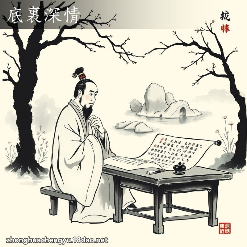 底裏深情 - 中華成語配圖