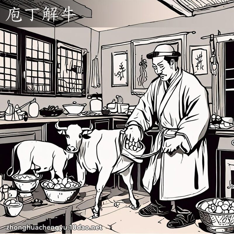 庖丁解牛 配图