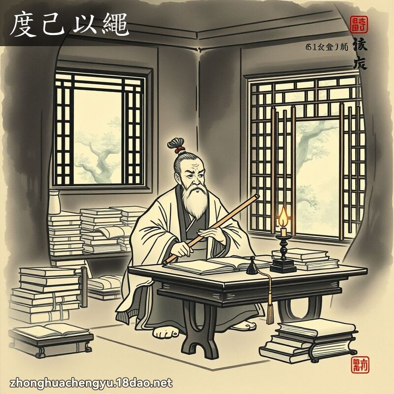 度己以繩 配图