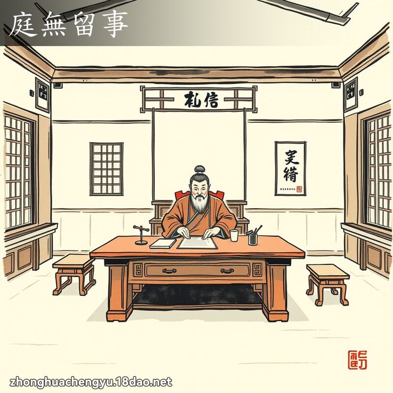 庭無留事 配图