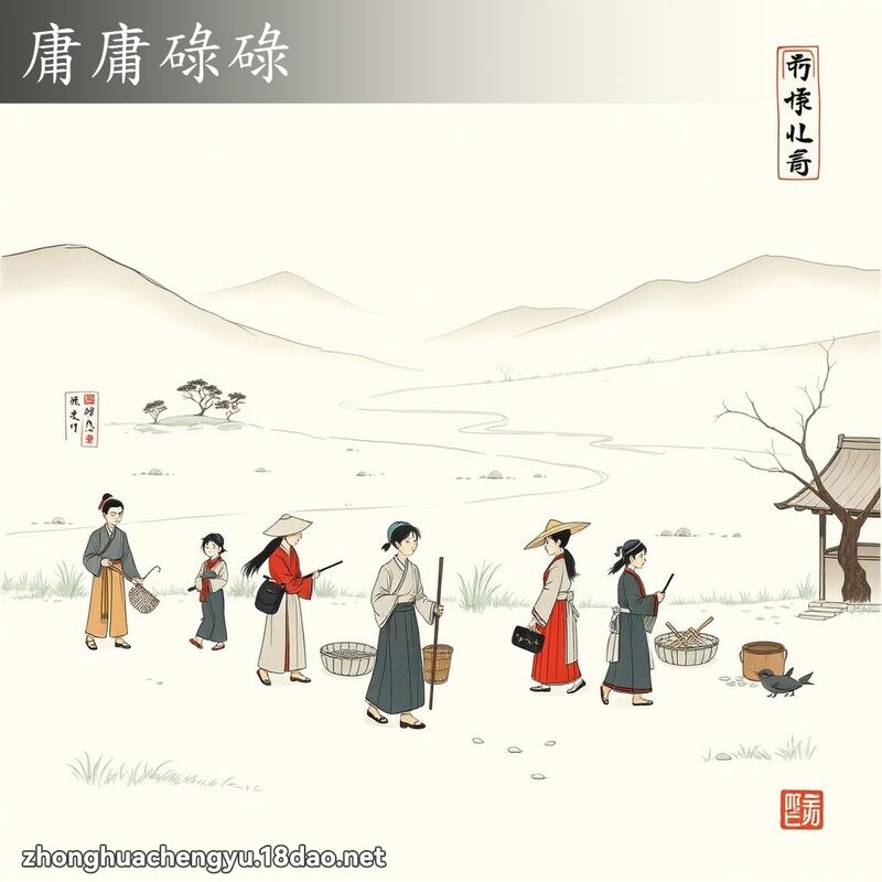 庸庸碌碌 - 中華成語配圖