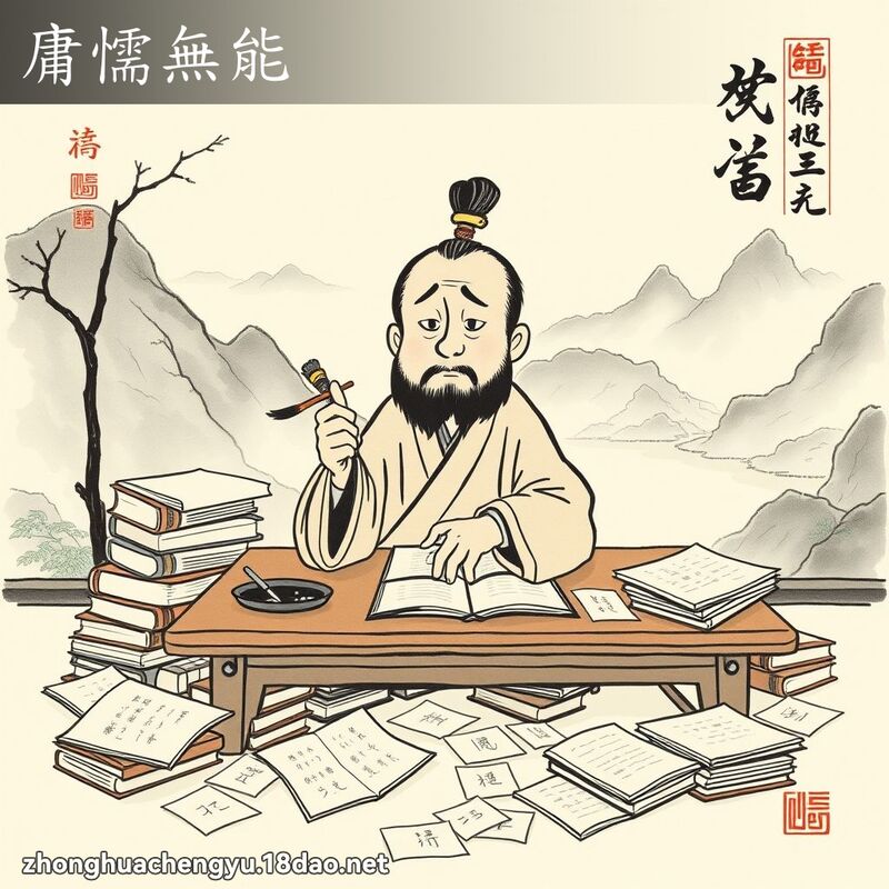 庸懦無能 - 中華成語配圖