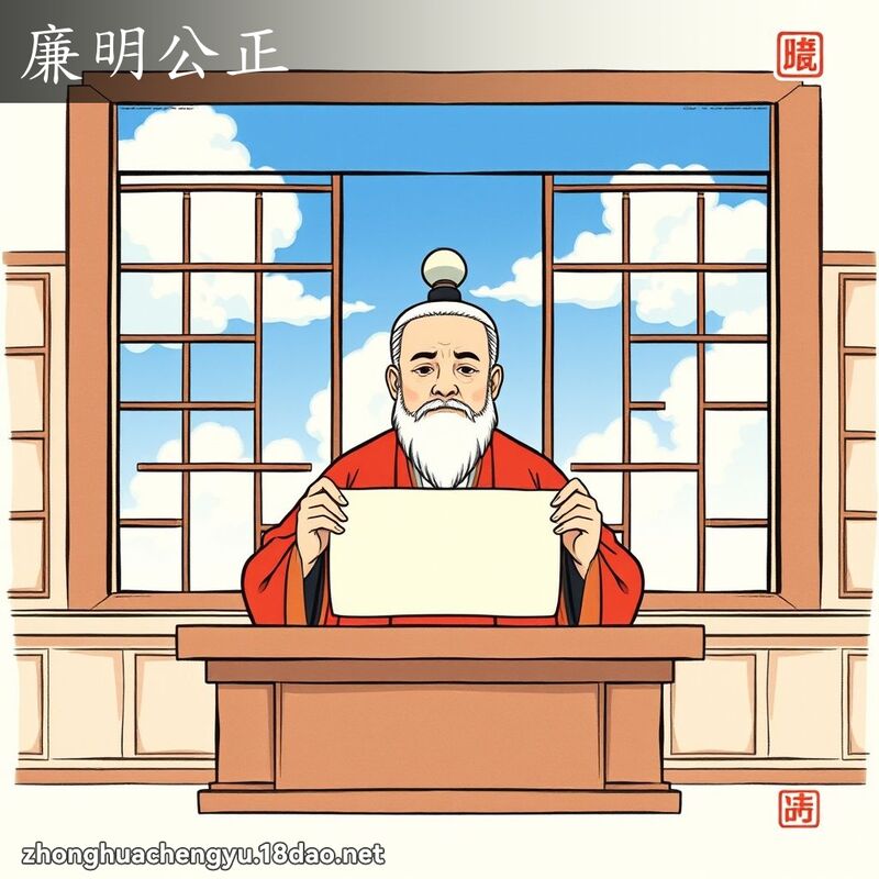 廉明公正 配图