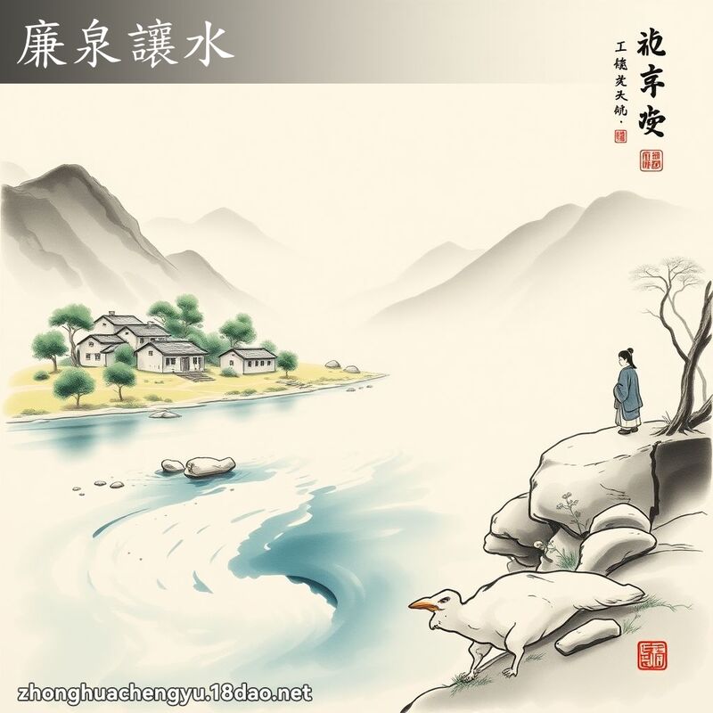 廉泉讓水 - 中華成語配圖