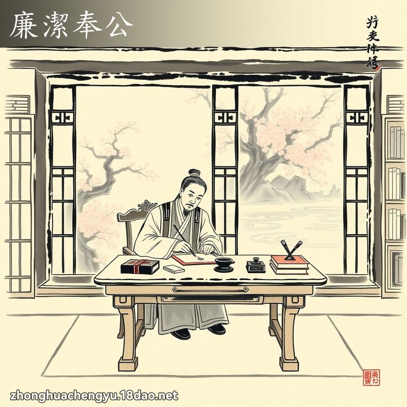 廉潔奉公 配图