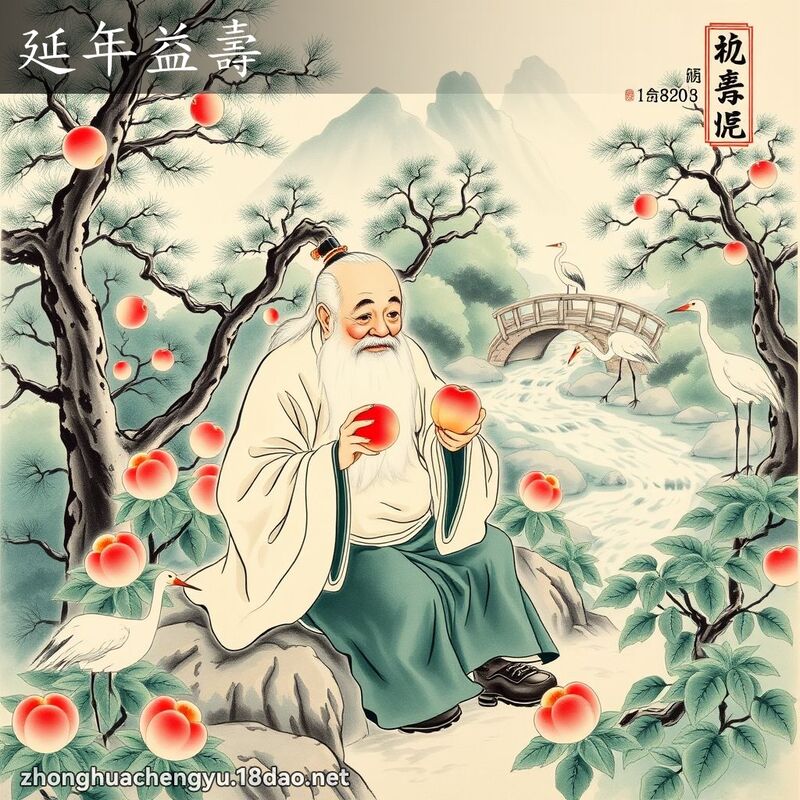 延年益寿 - 中华成语配图