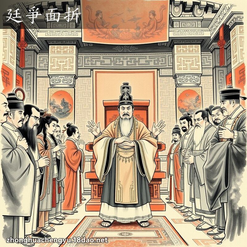 廷爭面折 配图