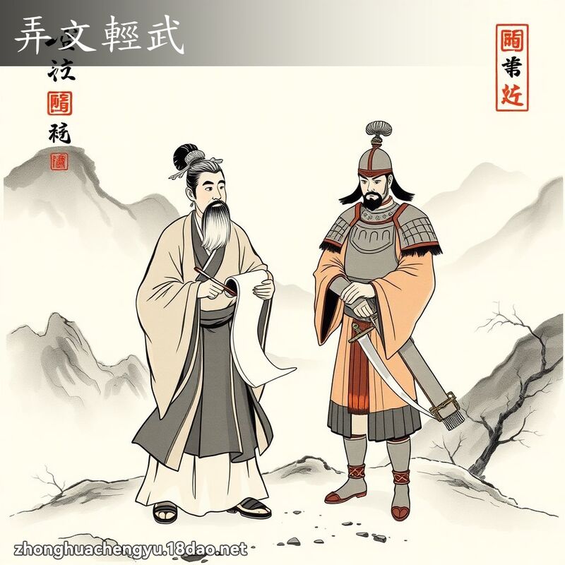 弄文輕武 配图